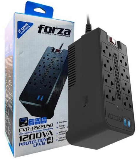 ESTABILIZADOR FORZA FVR-1222 USB 1200VA